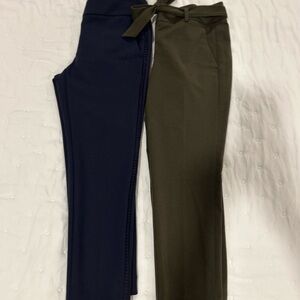 LOFT Olive & Navy Dress Pants 2p (2 pair)
